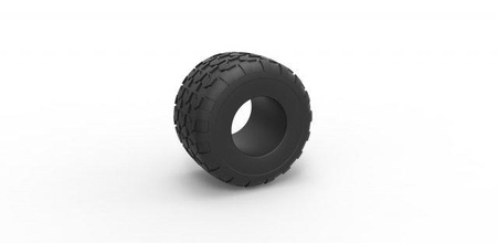 diecast monster jam tire 6 scale 1 25 tyre wheel monstertruck monstertrucktire megatruck monsterjam scaled toy print printable 3d print model - Mito3D