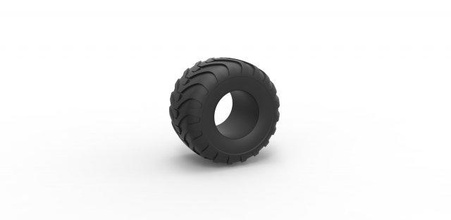 diecast monster jam tire 8 scale 1 25 tyre wheel monstertruck monstertrucktire megatruck monsterjam scaled toy print printable 3d print model - Mito3D