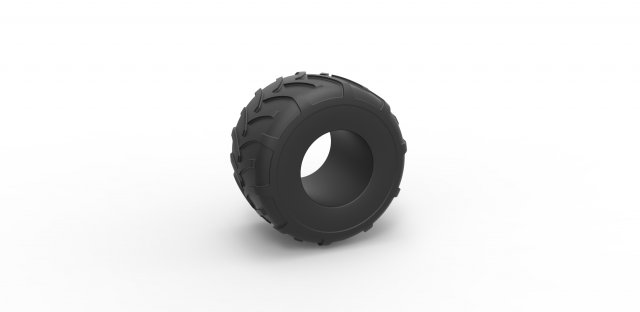 diecast monster jam tire scale 1 25 tyre wheel monstertruck monstertrucktire megatruck monsterjam scaled toy print printable 3D print model - Mito3D