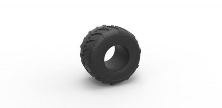 diecast monster jam tire scale 1 25 tyre wheel monstertruck monstertrucktire megatruck monsterjam scaled toy print printable 3d print model - Mito3D