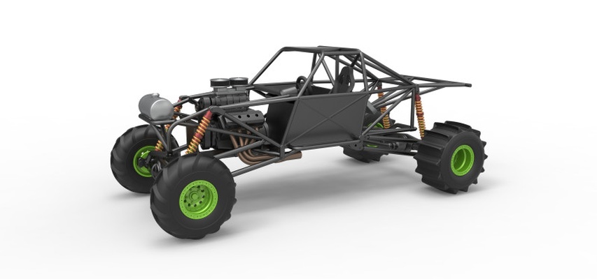 diecast lama dragster base escala 1 to 25 3d impressão modelo in veículo 3dexport chassis arrasta trapaceiro modificado estrada esporte horrível v8 brinquedo imprimível 3d print model - Mito3D