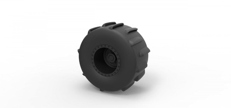 diecast mud wheel tire part vehicle print printable toy mudwheel 3d print model - Mito3D