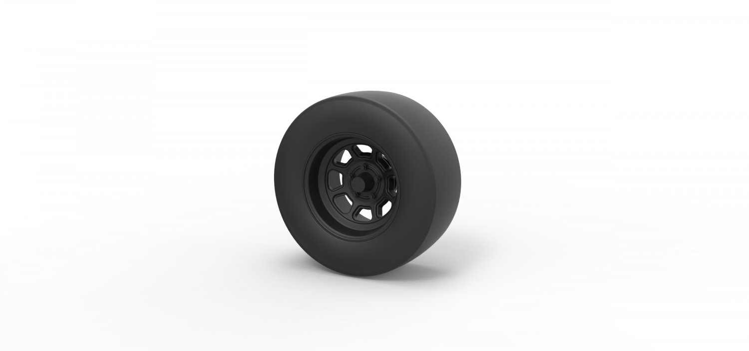 diecast nascar wheel 3d print model in automotive 3dexport tire vehicle printable toy sport 3D print model - Mito3D