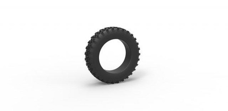 diecast offroad tire 33 scale 1 10 tyre wheel allterrain scaled toy print printable 3d print model - Mito3D