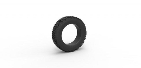 diecast estrada pneu 34 escala 1 10 roda terreno brinquedo impressão imprimível 3d print model - Mito3D