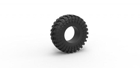 diecast offroad tire 35 scale 1 to 25 3d print model in vehicle 3dexport tyre wheel allterrain scaled toy printable 3d print model - Mito3D