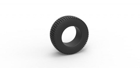 diecast offroad tire 45 scale 1 25 tyre wheel allterrain tractor tractortire scaled toy print printable 3d print model - Mito3D