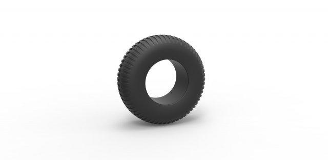 diecast offroad tire 58 scale 1 25 3d print model vehicle tyre wheel allterrain scaled toy printable 3d print model - Mito3D