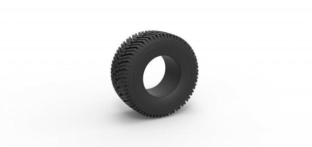 diecast estrada pneu 65 escala 1 25 veículo pneu pneu roda diecast estrada terreno escala brinquedo impressão imprimível 3d print model - Mito3D