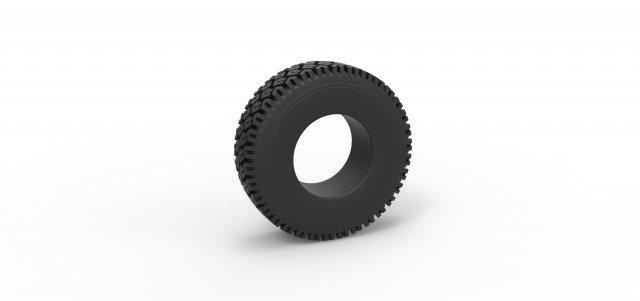 diecast estrada pneu 69 escala 1 25 veículo pneu pneu roda diecast estrada terreno escala brinquedo impressão imprimível 3d print model - Mito3D