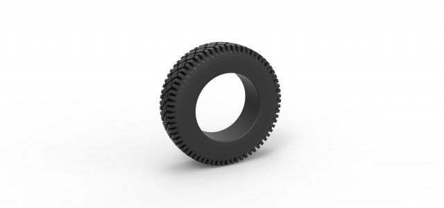 diecast estrada pneu 71 escala 1 25 veículo roda terreno brinquedo impressão imprimível 3D print model - Mito3D