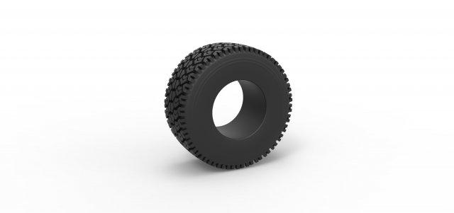 diecast estrada pneu 72 escala 1 25 veículo pneu pneu roda diecast estrada terreno escala brinquedo impressão imprimível 3d print model - Mito3D