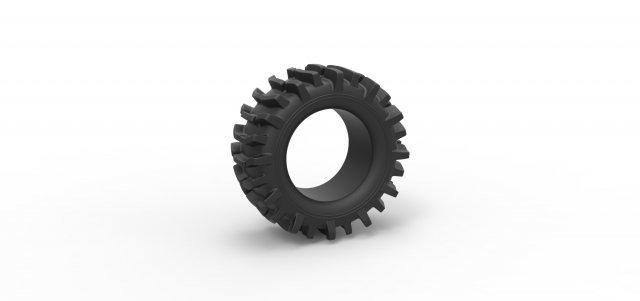 diecast estrada pneu 85 escala 1 25 veículo roda terreno brinquedo impressão imprimível 3d print model - Mito3D