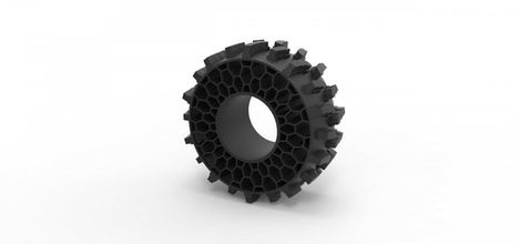 fundido presión camino twheel neumático flexible filamento 3d impresión modelo in 3dexport concepto rueda vehículo imprimible juguete escamoso 3d print model - Mito3D