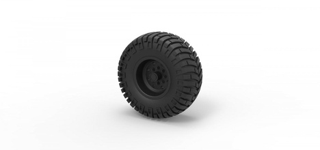 diecast offroad wheel 10 tire part vehicle print printable toy truck allterrain 3d print model - Mito3D