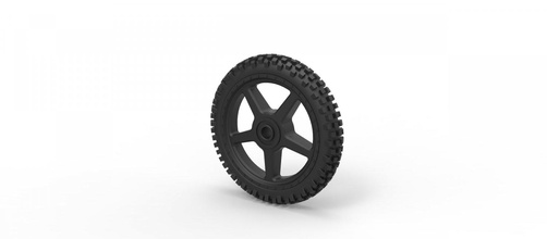 fundido presión camino rueda 12 3d impresión modelo in automotor 3dexport neumático vehículo imprimible juguete camión terreno 3d print model - Mito3D