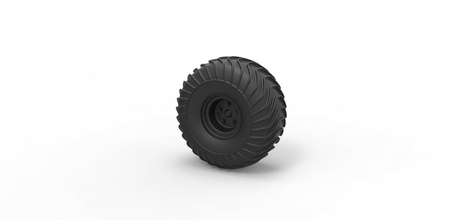 diecast offroad wheel 17 3d print model in automotive 3dexport tire vehicle printable toy truck allterrain 3d print model - Mito3D