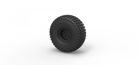 diecast offroad wheel 18 tire part vehicle print printable toy truck allterrain 3d print model - Mito3D