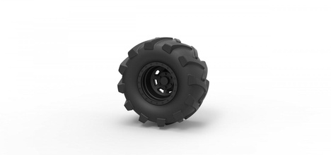 diecast offroad wheel 21 tire part vehicle print printable toy truck allterrain 3d print model - Mito3D