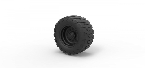 diecast offroad wheel 23 tire part vehicle print printable toy truck allterrain 3d print model - Mito3D
