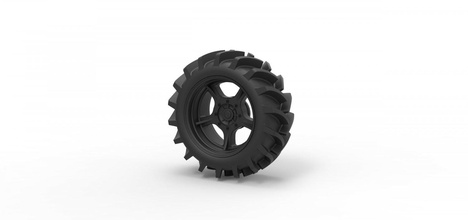 diecast offroad wheel 27 3d print model in automotive 3dexport tire vehicle printable toy truck allterrain 3d print model - Mito3D