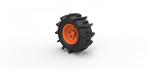 diecast estrada roda 34 3d impressão modelo in automotivo 3dexport pneu veículo imprimível brinquedo escala 3d print model - Mito3D