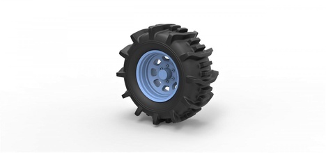 diecast offroad wheel 35 tire part vehicle print printable toy scaled 3d print model - Mito3D