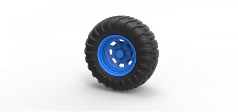 diecast offroad wheel 36 3d print model in automotive 3dexport tire vehicle car allterrain hobby scaled 3d print model - Mito3D