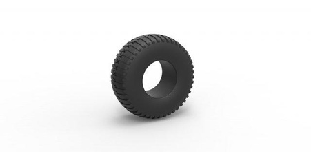 diecast pressure tire 4 scale 1 25 tyre wheel lowpressure offroad allterrain scaled toy print printable 3d print model - Mito3D