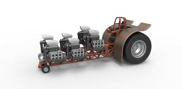 döküm çekme traktör 6 motorlar v8 versiyon 3 ölçek 1 to 25 3d yazdır model in araç 3dexport çeken çekici çektirme sürüklemek dragster süper değiştirilmiş oyuncak ölçekli yazdırılabilir 3d print model - Mito3D