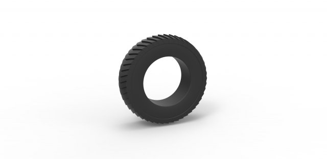 diecast puxar trator retaguarda pneu 6 escala 1 25 roda brinquedo impressão imprimível puxando tração esporte 3D print model - Mito3D