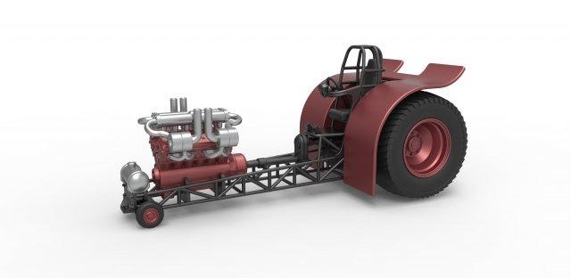 döküm çekme traktör tek turbo motor v12 versiyon 2 ölçek 1 25 3d Yazdır model araç Çeken çekici çektirme güç sürüklemek dragster süper değiştirilmiş yarış oyuncak ölçekli yazdırılabilir 3d print model - Mito3D