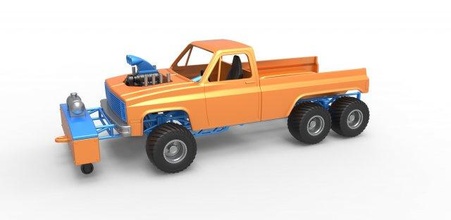diecast pulling truck 6wd scale 1 25 truck pullingtruck truckpulling puller power drag dragster supermodified awd 6x6 6wd race diecast toy scaled print printable