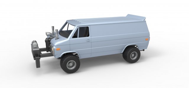 diecast puxar furgão 4wd escala 1 25 veículo caminhão puxando língua polonesa puxador arrastar dragster supermodificado v8 horrível 4x4 raça brinquedo impressão imprimível 3D print model - Mito3D
