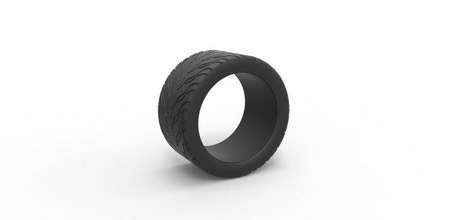 fundido presión carrera neumático 5 escala 1 25 rueda deporte escamoso juguete impresión imprimible 3d print model - Mito3D