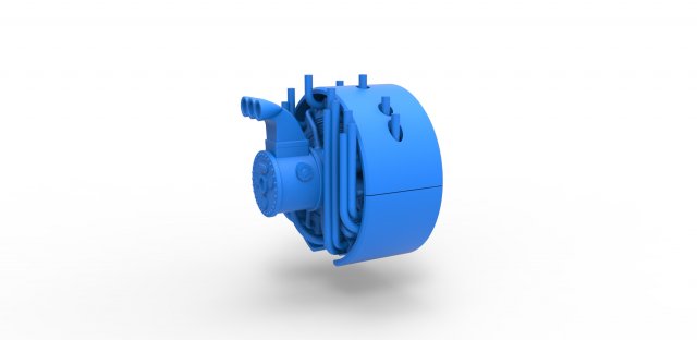 diecast radial motor puxar trator escala 1 25 puxando arrastar dragster esporte brinquedo 3D print model - Mito3D