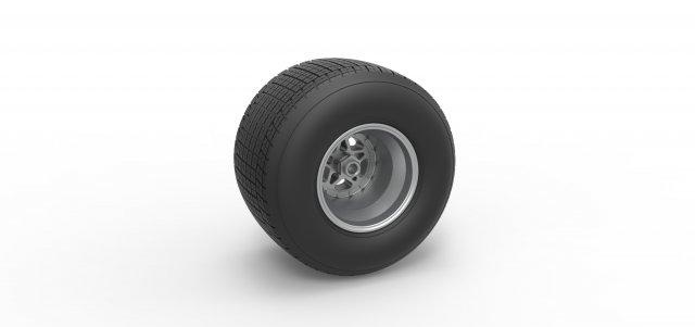diecast retaguarda roda arrancada carro escala 1 25 veículo pneu sujeira sujo corrida sprintcartire brinquedo impressão imprimível 3d print model - Mito3D