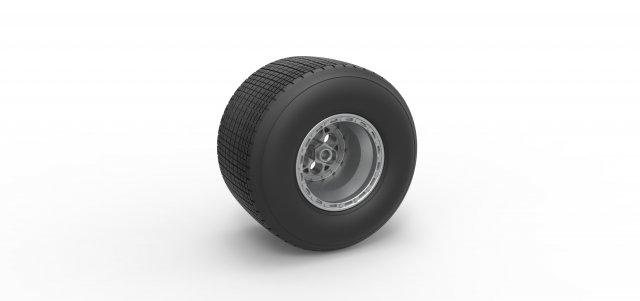 diecast retaguarda roda arrancada carro versão 2 escala 1 25 veículo pneu sujeira sujo corrida sprintcartire brinquedo impressão imprimível 3d print model - Mito3D