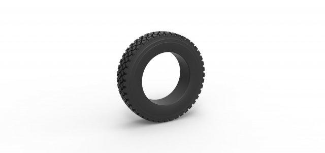 diecast semi caminhão pneu 7 escala 1 25 veículo roda semitruck estrada brinquedo impressão imprimível 3d print model - Mito3D