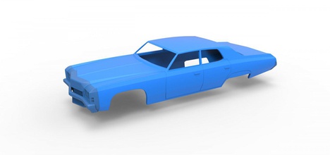 Druckguss Gehäuse chevrolet impala 1972 4 Türen Maßstab 1 24 Auto Fahrzeug oldschool - Spielzeug diecast drucken bedruckbar ist skaliert shell 3d print model - Mito3D