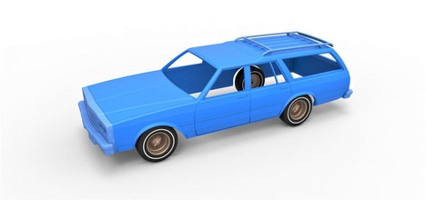 diecast shell wheels chevrolet caprice wagon 1982 scale 1 25 scaled toy print printable oldschool car oldschoolcar 3d print model - Mito3D