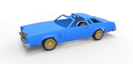 diecast shell wheels thunderbird t-top 1979 scale 125 car ttop cabriolet cabrio scaled classic oldschool toy print printable 3d print model - Mito3D