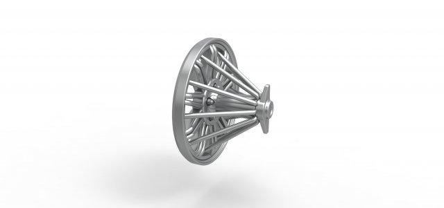 pressofuso lastra cerchio inserire versione 2 scala 1 25 veicolo ruota wirewheel schiavitù Vintage vecchia scuola ridimensionato giocattolo Stampa stampabile 3d print model - Mito3D