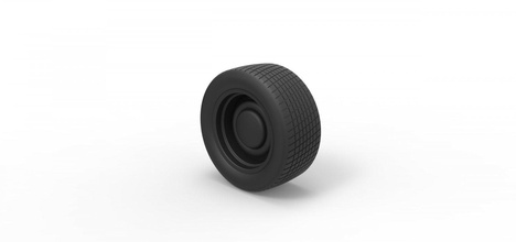 diecast sport wheel 5 tire part vehicle print printable toy 3d print model - Mito3D