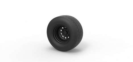 moulé sous pression sport roue 7 la des pneus partie véhicule d'impression imprimable jouet 3d print model - Mito3D