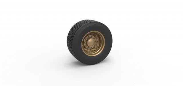 diecast super solteiro personalizadas fio roda semi caminhão escala 1 25 veículo semitruck pneu semiroda brinquedo impressão imprimível arame supersingle 3d print model - Mito3D