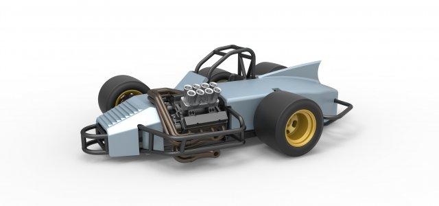diecast supermodified 3-to-1 race car scale 1 25 vehicle modified modifieds asphalt pavement racing racecar concept v8 3to1 scaled toy print printable speedway nascar kennyreece 3d print model - Mito3D