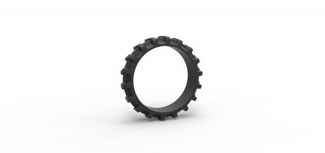 diecast trator pneu 10 escala 1 25 veículo roda brinquedo impressão imprimível estrada terreno 3d print model - Mito3D