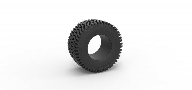 diecast trator pneu 16 escala 1 25 veículo pneu pneu roda diecast estrada terreno escala brinquedo impressão imprimível 3d print model - Mito3D