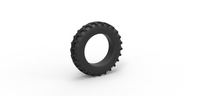 diecast tractor tire 2 scale 1 to 10 3d print model in vehicle 3dexport tyre wheel truck unimog offroad allterrain scaled toy printable 3D print model - Mito3D